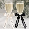 Ribbons for Prosecco Glasses or Hangers - Personalised with any name & role perfect for weddings / celebrations / birthdays / hen do product logo