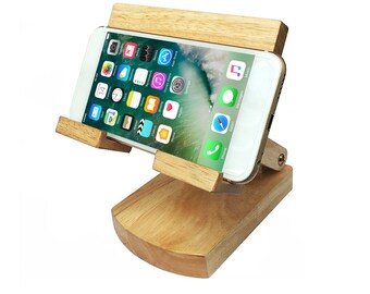 Phone stand | Wood phone stand | Phone holder for desk | Desk accessories