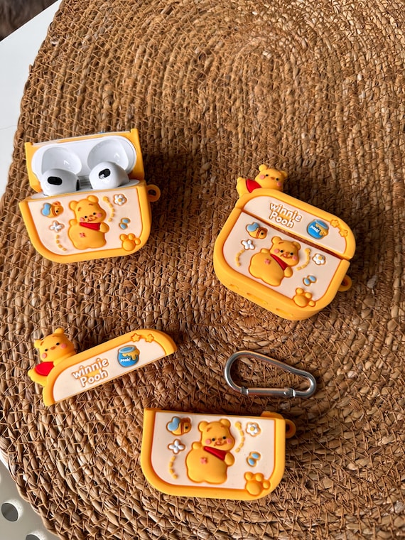 Winnie the Pooh AirPods Cover Case – Summer Gift Silicone Case for  AirPods Pro AirPods Case