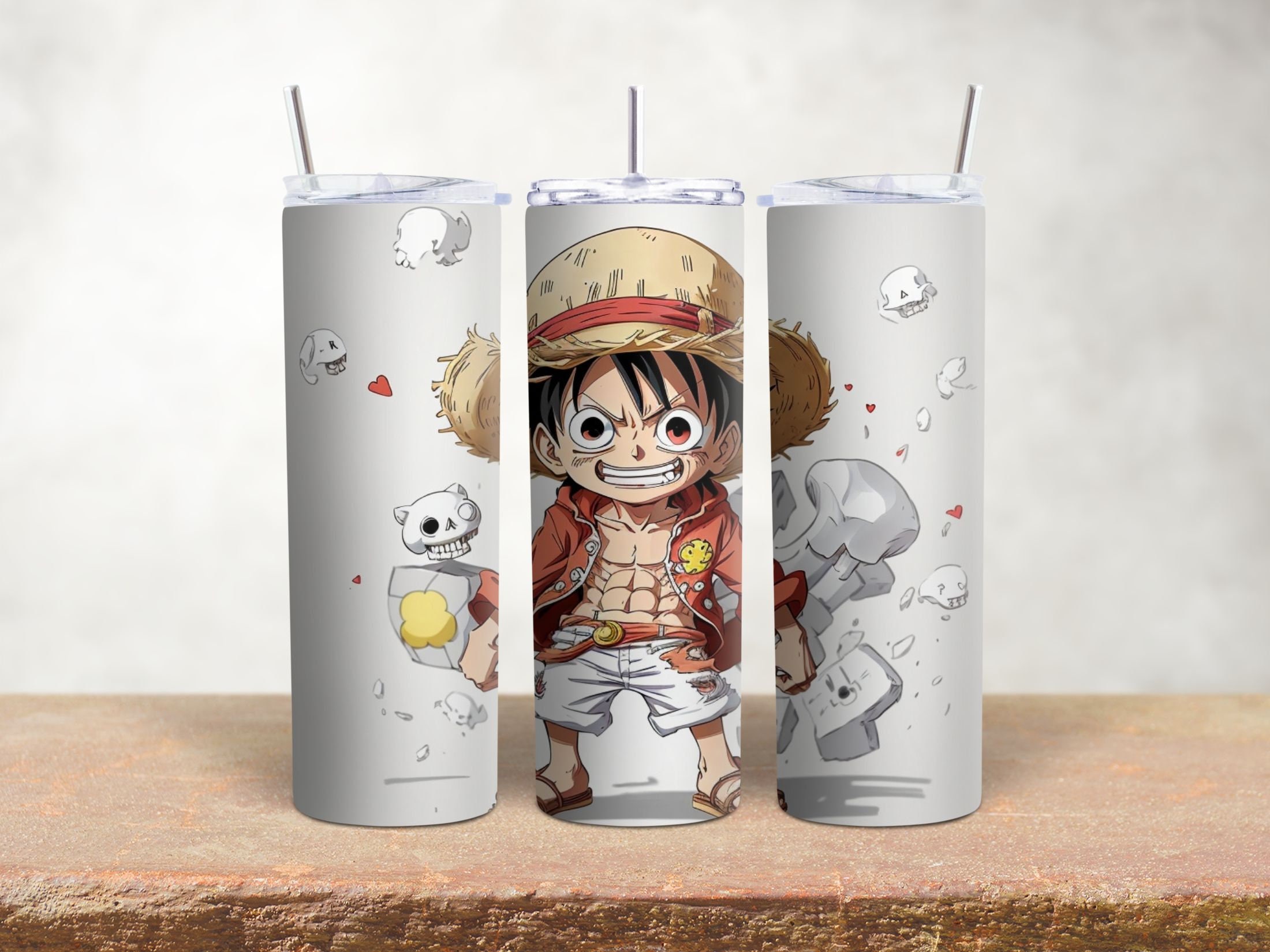 Japanese Cartoon One Piece Stainless Steel Thermos Cup Anime Luffy