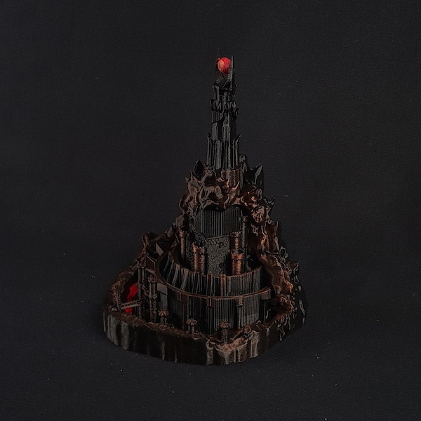 The Lord of The Rings Baraddur Tower Figure, Tower of Sauron Statue, Eye of Sauron