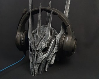 Sauron Headphone Stand / Dark Lord Headset Holder / Sauron Paintable Bust / Gaming Room Decor