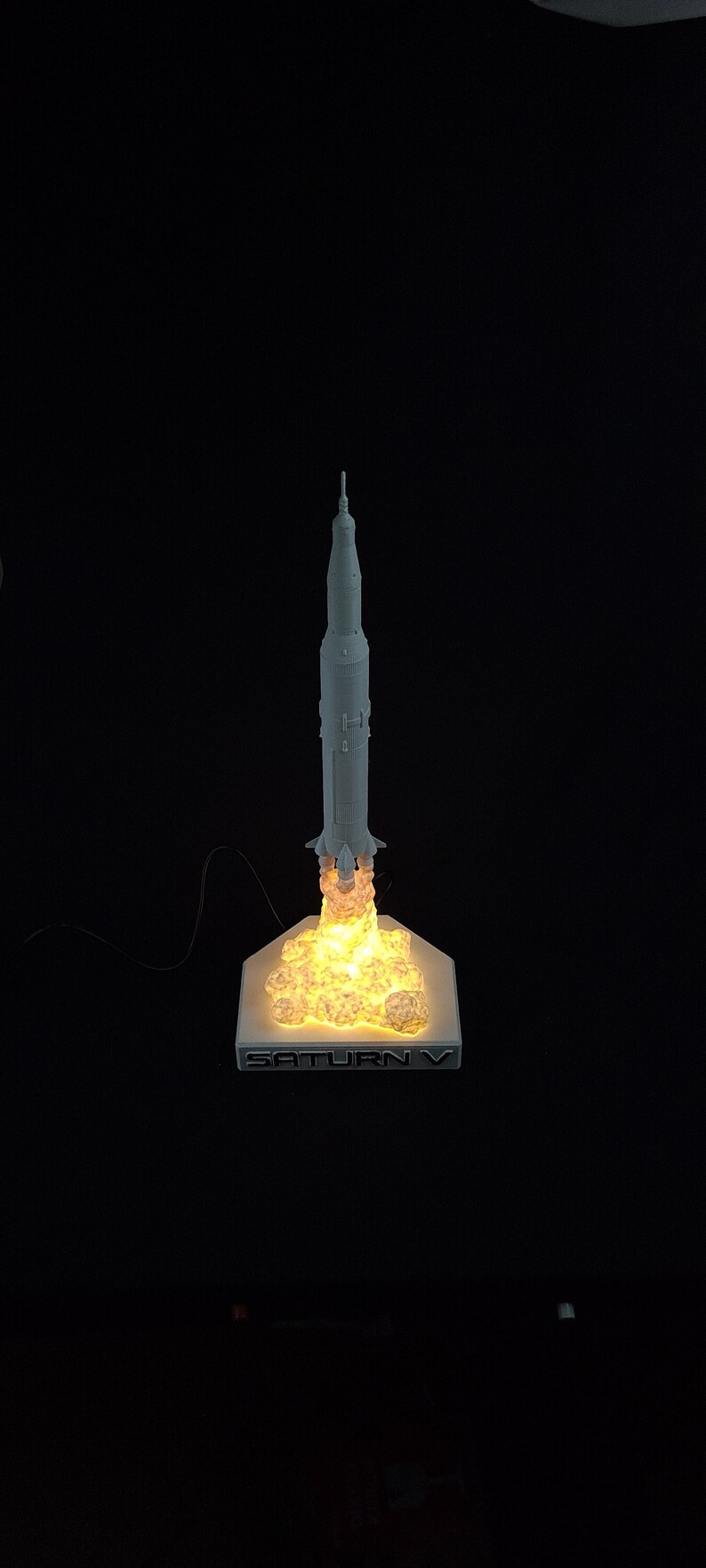Saturn V Apollo 11 Rocket Lamp, Saturn V Rocket Lamp, 30 Night Light