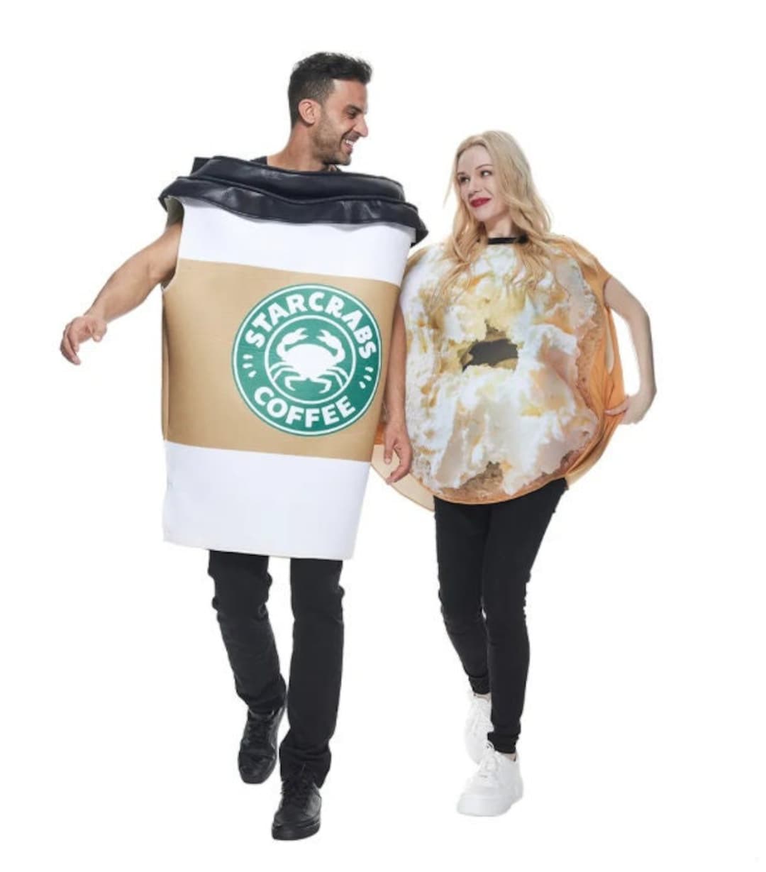 halloween-party-couple-costume-funny-adult-bagel-and-coffee-costume