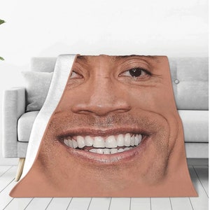 Cursed Dwayne the Rock Johnson Shrek Meme Warm Fleece Flannel -   Portugal