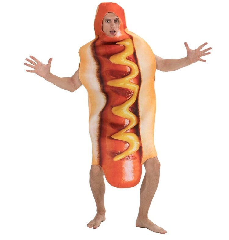 Fête de carnaval Drôle de nourriture Cosplay Costume d’Halloween pour  adulte Noël Famille Déguisement Hot Dog Pizza Tenues de vacances