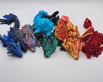Farbenfrohes zufälliges Drachen-Mix Set - 3D Gedruckte Drachen von Cinderwing3D - Perfektes Geschenk für Fantasy-Fans