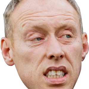 Steve Cooper Celebrity Fancy Dress Face Mask Hen Stag Party Mask Custom Cut DIY o Ready Made Sticks o Elástico Semi Impermeable