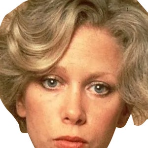 Polly Sherman - Fawlty Towers Celebrity Fancy Dress Maska na twarz na wieczór panieński/kawalerski Wycinana na zamówienie DIY lub gotowa, patyczki lub gumka