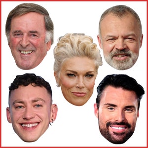 Pakiet masek na twarz gwiazd Eurowizji 2025, wieczór panieński, wieczór kawalerski, konkurs piosenki Eurowizji, maski wycinane na zamówienie, gotowe do użycia