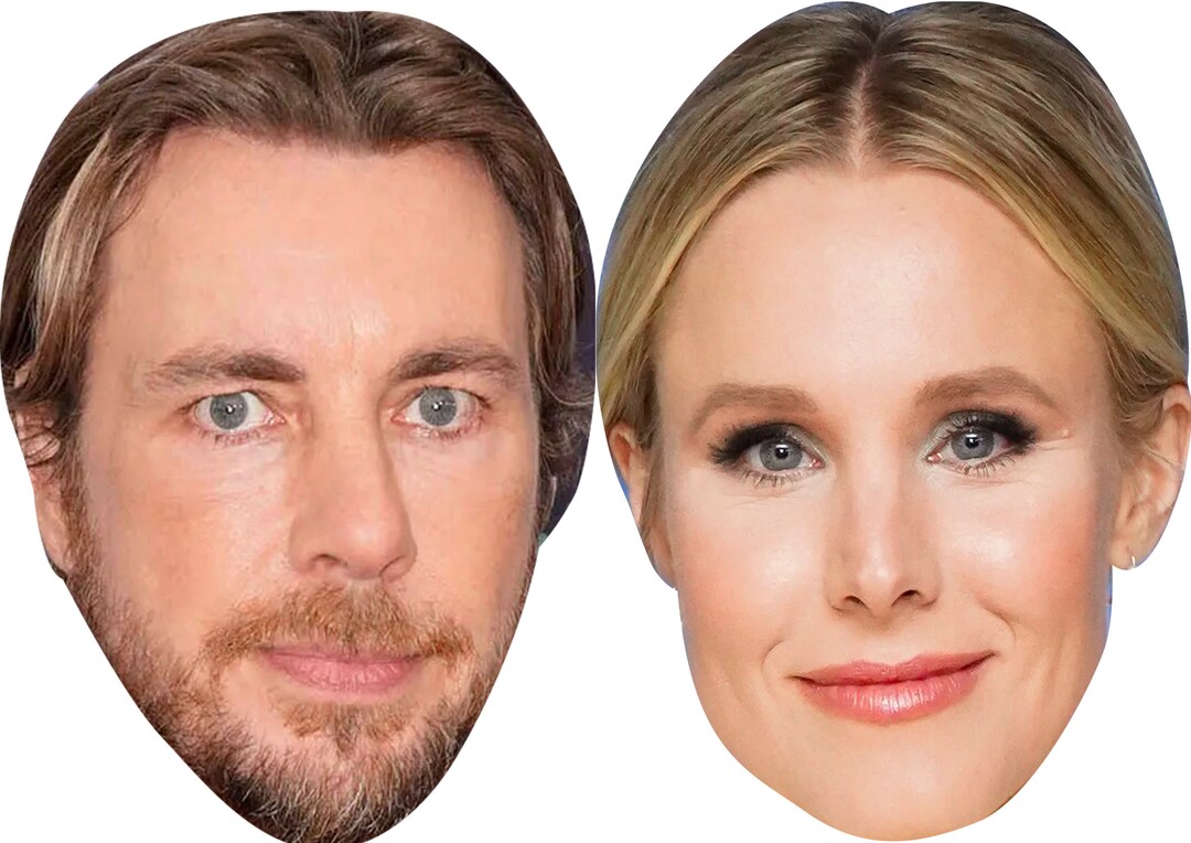Dax Shepard and Kristen Bell Celebrity Couple Fancy Dress Face Mask
