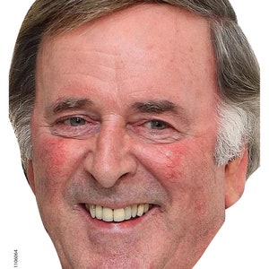 Máscara facial de Terry Wogan para disfraz de celebridad de Eurovisión 2025, despedida de soltero, máscara del Festival de la Canción de Eurovisión, hecha a medida o prefabricada.