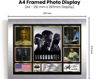 Mindhunter Signed Autographed Limited Edition Poster Print Netflix Show Gift Optional Frame A4 A3 A2 A1 Gold Silver White Black