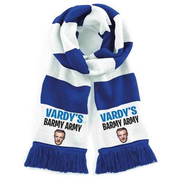 Jamie Vardy Leicester City 2024 Champions  Scarf Perfect Football Gift Optional Frame A4 A3 A2 A1 Gold White Black Silver