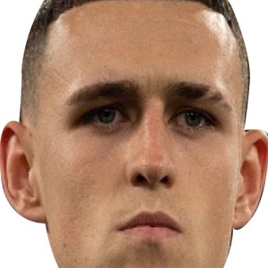 Phil Foden Euro's 2024 Disfraz de fútbol Máscara facial Máscara de despedida de soltero Corte personalizado DIY o palos confeccionados o elásticos