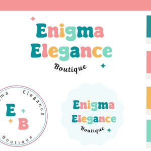 Logo-Design für kleine Unternehmen, DIY-Logo-Vorlage Canva, bearbeitbares Logo, Branding-Logo-Design Canva, Pastell-Logo-Design, Boutique-Logo