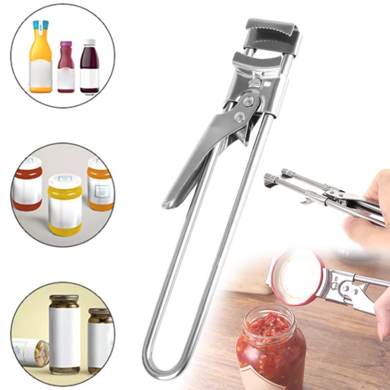 Master Jar Opener Adjustable Jar & Bottle Opener, Multifunctional Stainless Steel Manual Can Opener Jar Lid Gripper, Easy Open Adjustable Jar Opener