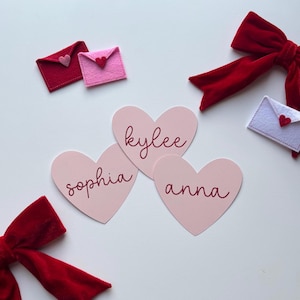 Valentine’s Day Placecards for Galentine’s Day - Valentine’s Day Name Cards - Valentine’s Day Party Decor Valentine’s Day Decor Personalized