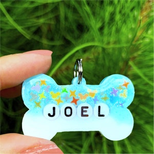 Customizable Acrylic Resin Dog and Cat Tags, Pet Id Tag, Epoxy Cat Tag, Dog Tag, Dog Accessories, Dog Gifts