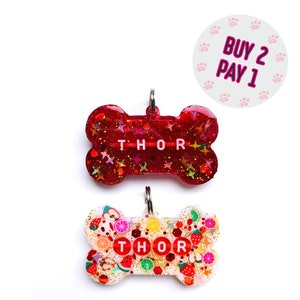 Custom Resin Dog Tag, Pet Id Tag, Dog Tag, Cat Tag, Glitter Dog Tag, Handmade Epoxy Dog Tag, Dog and Cat Accessories