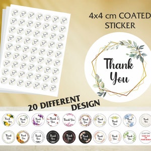 Thank You Stickers, Thank You Labels, Custom Labels, Round Stickers, Business Labels