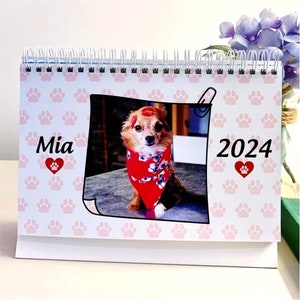 Personalized Your Design Pet Photo Desk Calendar, Dog Calendar, Cat Calendar, Gift Calendar