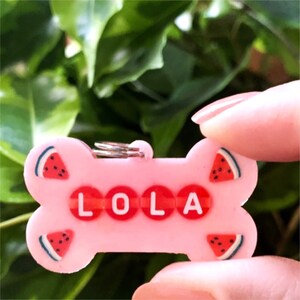 Resin Dog Tag, Personalized Pet Tag, Cute Dog Tag, Pet Id Tag, Bone Dog Tag, Dog Tag for Puppy, Custom Dog Name Tags, Pet Accessories
