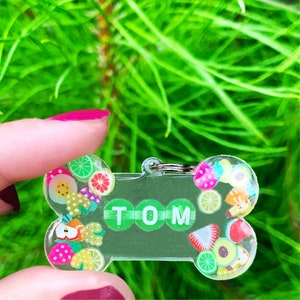 Personalized Dog Tag, Pet Id, Dog Collar, Resin Dog Tag, Cute Dog Tag, Epoxy Cat Tag, Dog Accessories, Dog Gifts