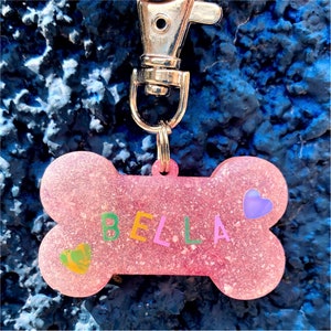 Resin Dog Tag, Personalized Dog Name Tags, Custom Pet Tag, Unique Tag, Dog Gift, Id Tag, Epoxy Dog Tag, Handmade Pet Tag