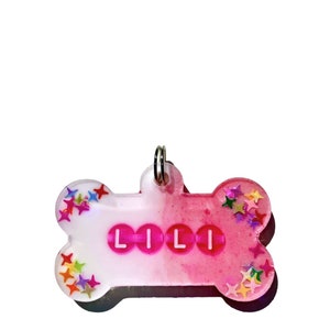 Design Your Own Custom Pet Tag, Personalized Dog Tag, Resin Dog Tag, Pet Id Tag, Cat Tag, Glitter Id Tag, Unique Pet Tag