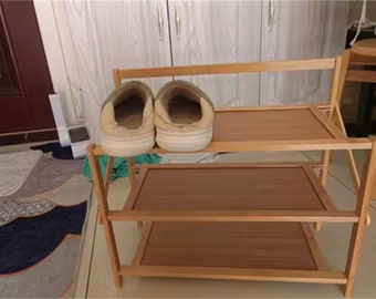 Easy to install foldable three-layer shoe rack