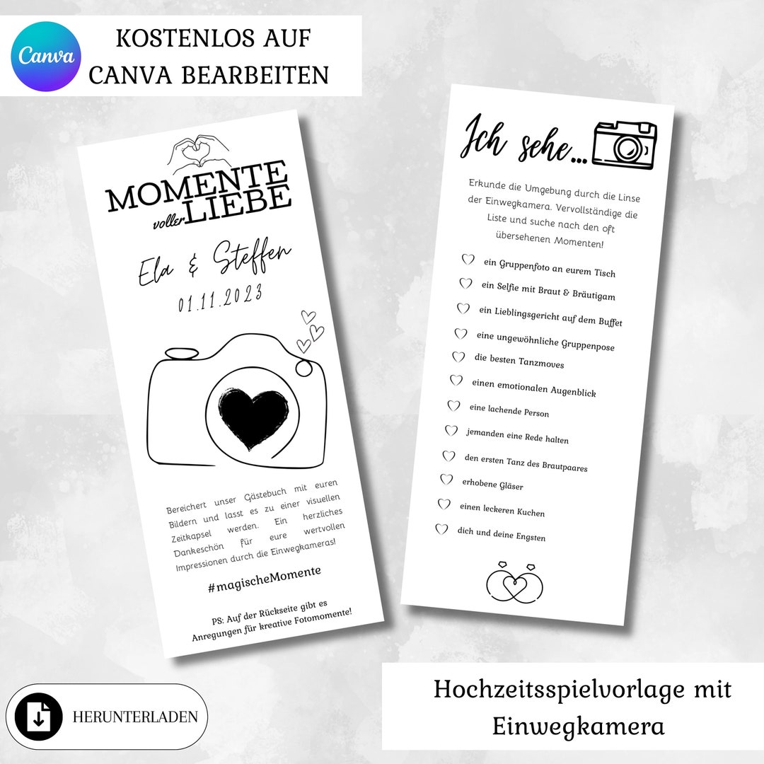 Capture Moments Editable Disposable Camera Etsy