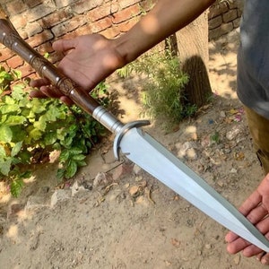 SHARP Medieval 300 Spartan SPEAR Hand Forged Spear Ottoman Style Viking Metal Forged  Viking Spear. Gift for him