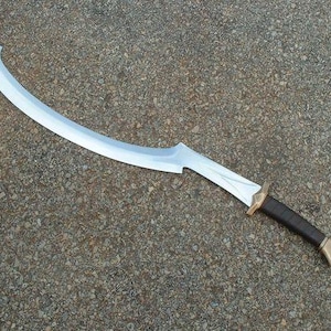 Egyptian Khopesh Sword Awesome Custom Handmade 27In Carbon Steel Hunting With Leather Sheath, Groomsmen Gift, Gift For Him, Gift for couple