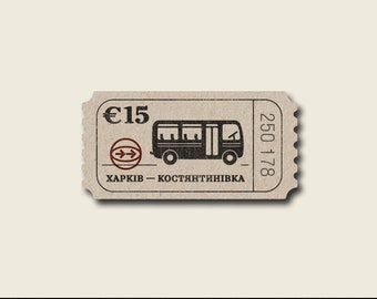 Charity bus ticket from Kharkiv (Ukraine) to Kostiantynivka (Ukraine)