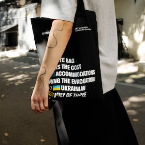 Made in Ukraine Tote Bag "Helping to Leave"