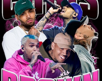 Chris Brown T Shirt Design PNG Instant Download 300 Dpi