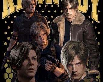 Leon Kennedy T Shirt Design PNG Instant Download 300 Dpi