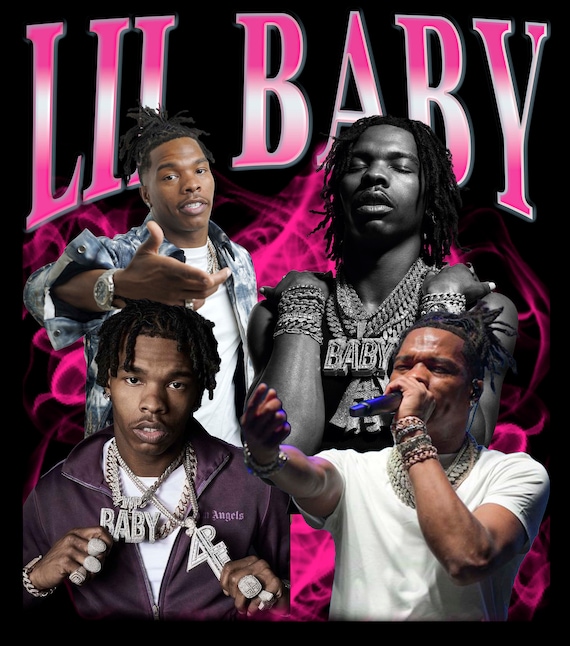 Lil Baby PNG T-SHIRT |rap Tee Jumbo Graphic Print Savage