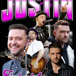 Justin Timberlake T Shirt Design PNG Instant Download 300 Dpi