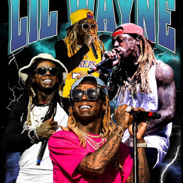 Lil Wayne camiseta diseño PNG Descarga instantánea 300 Dpi