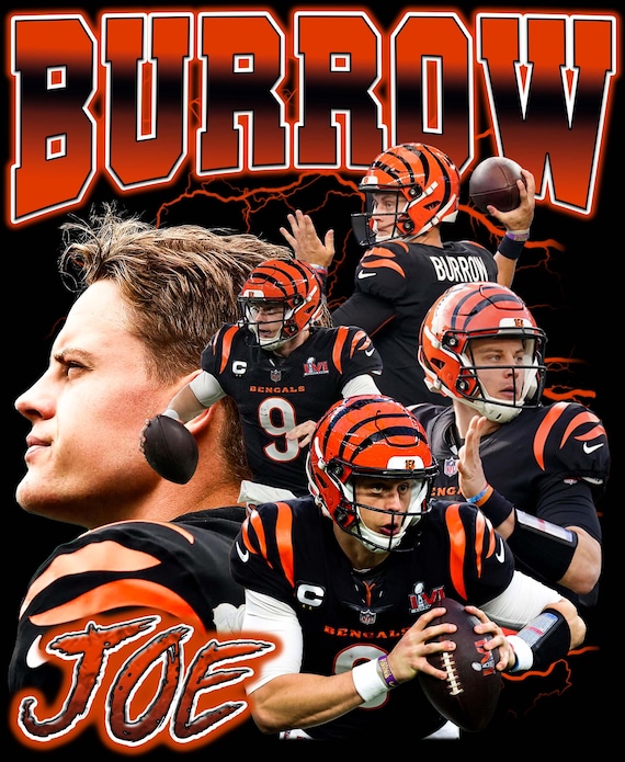 Joe Burrow T Shirt Design PNG Instant Download 300 Dpi