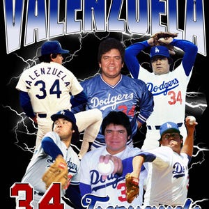 Fernando Valenzuela T Shirt Design PNG Instant Download 300 Dpi