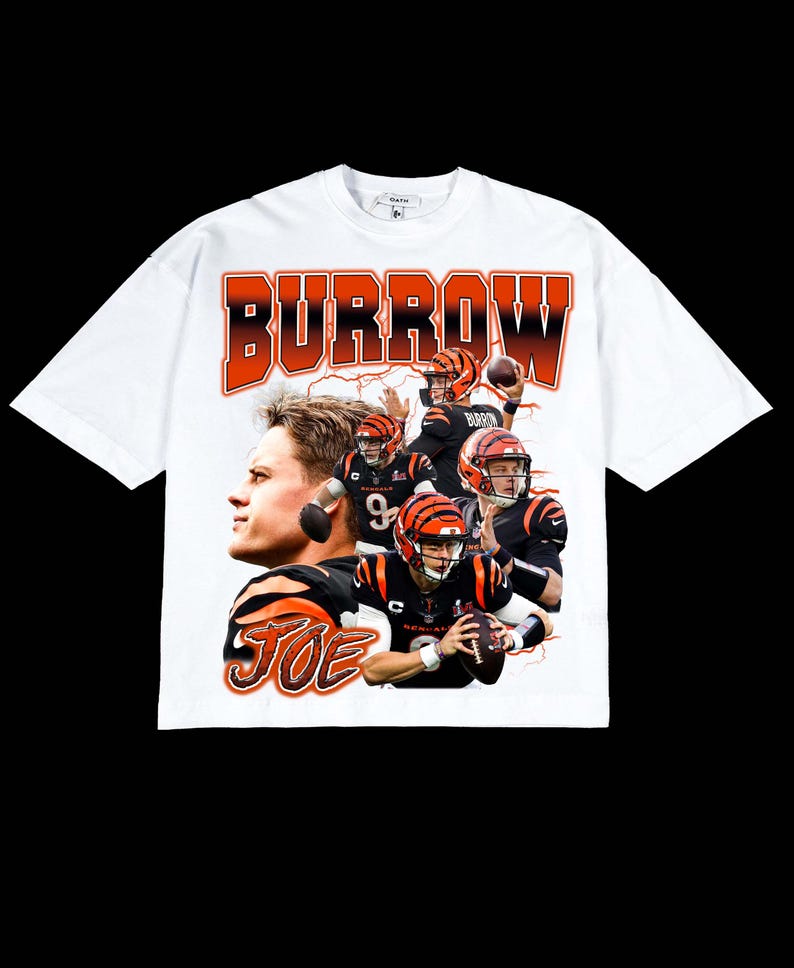Projekt koszulki Joe Burrow w formacie PNG do natychmiastowego pobrania w rozdzielczości 300 Dpi zdjęcie 3