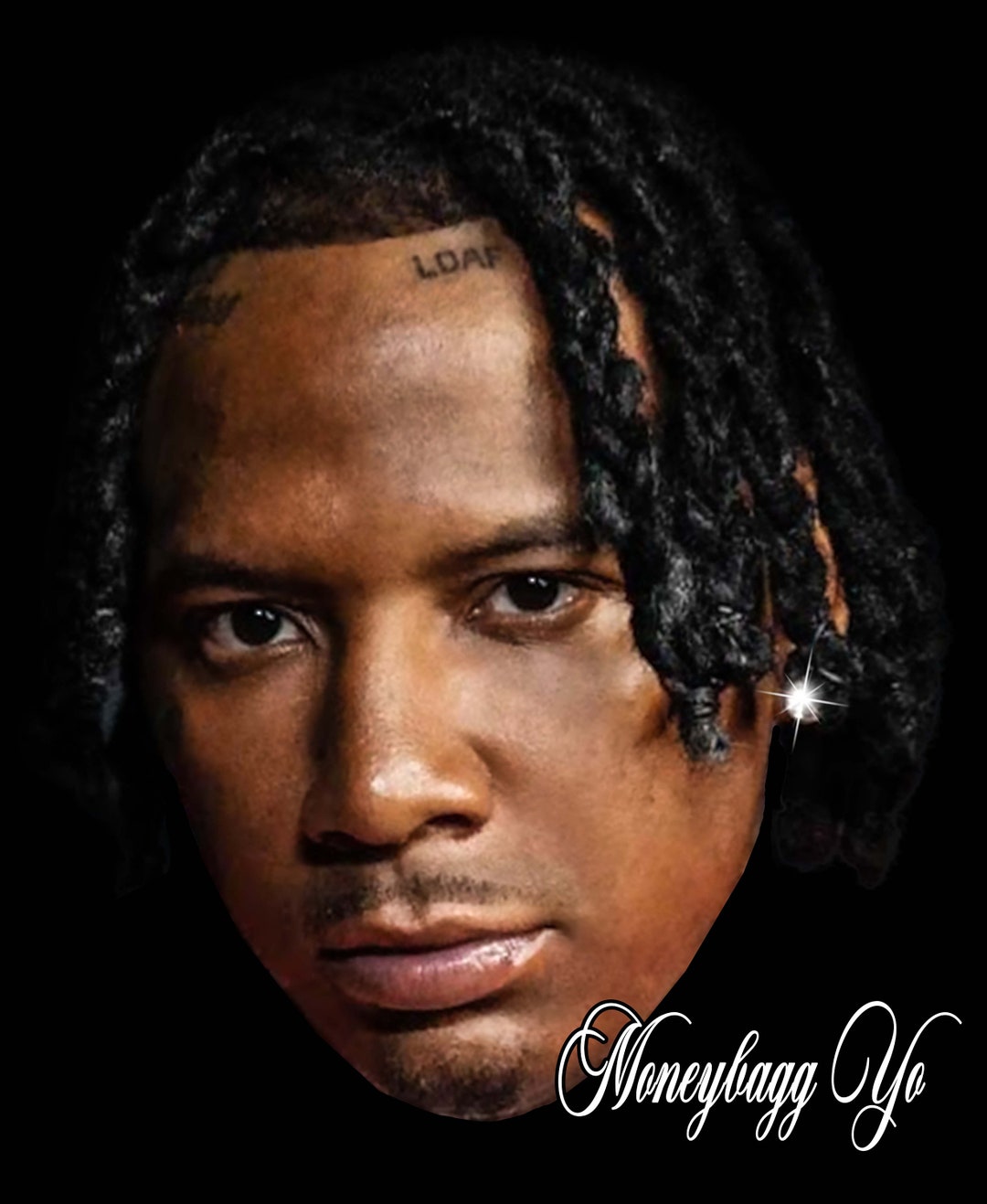 Moneybagg Yo PNG TSHIRT rap Tee Jumbo Graphic Print Savage Mode rare