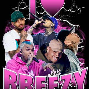 Chris Brown T Shirt Design PNG Instant Download 300 Dpi