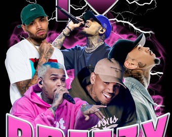 Chris Brown T Shirt Design PNG Instant Download 300 Dpi