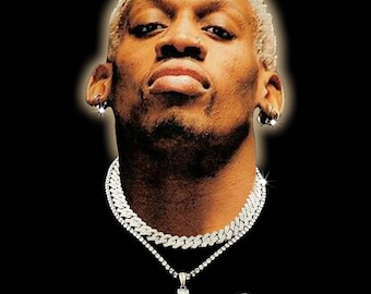 Dennis Rodman T Shirt Design PNG Instant Download 300 Dpi
