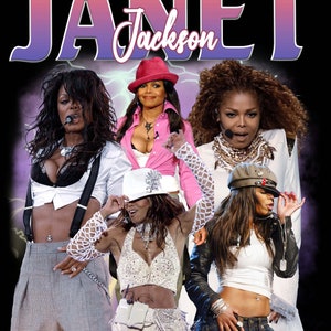 Janet Jackson T Shirt Design PNG Instant Download 300 Dpi