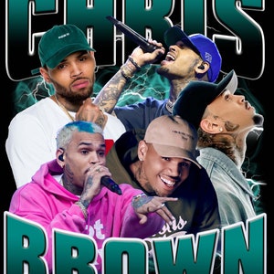 Chris Brown T Shirt Design PNG Téléchargement instantané 300 Dpi